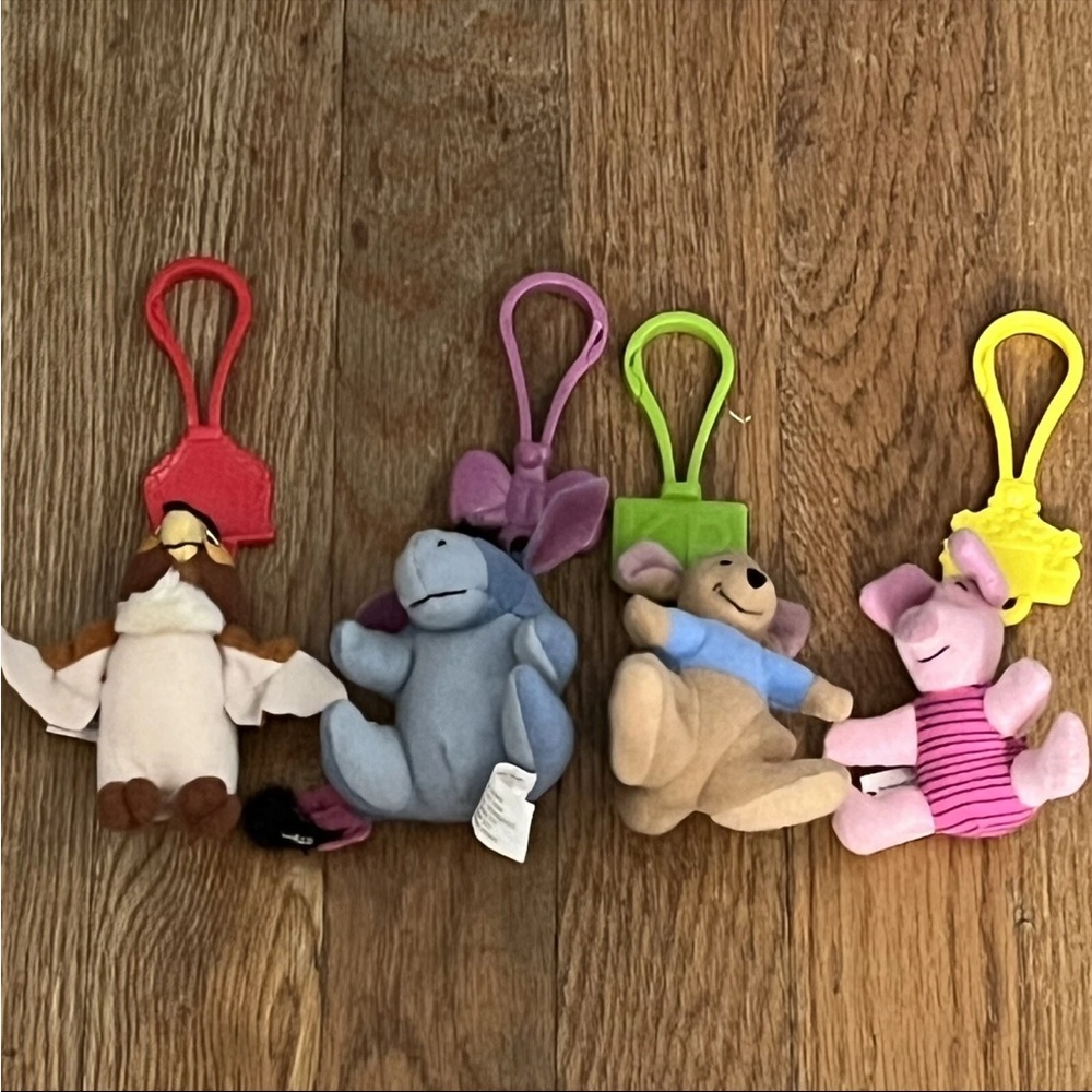 McDonald's Disney Winnie The Pooh Plush Keychains Clip 4" The Tigger Movie